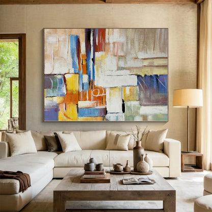 “Colorful Cubist Abstraction” - Abstract Cubist Art CT0477