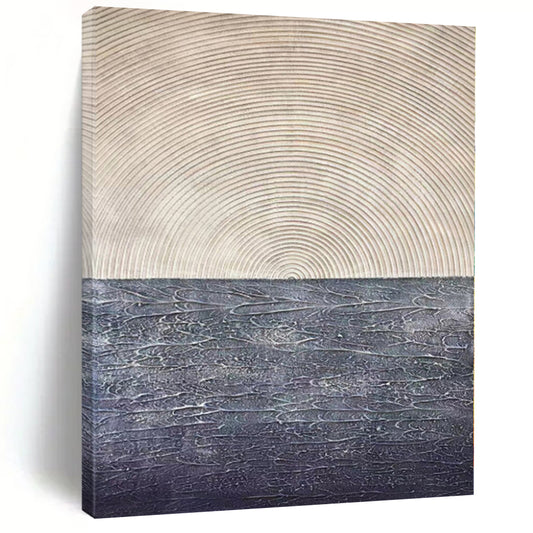 “Textured Sun - Sea Abstraction” Abstract Acrylic Art CT0310