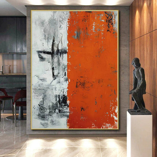 “Stacked Black Forms” Abstract Acrylic Art CT0315