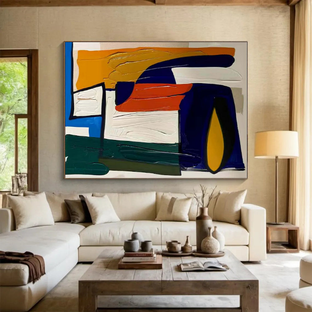 “Bold Color Block Composition”，Abstract Geometric Art CT0627