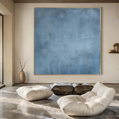 “Blue Textured Monochrome” Acrylic Painting CT0158