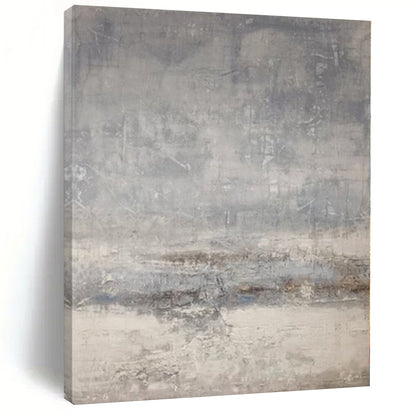 “Gray - Blue Textured Haze” Abstract Acrylic Art CT0117