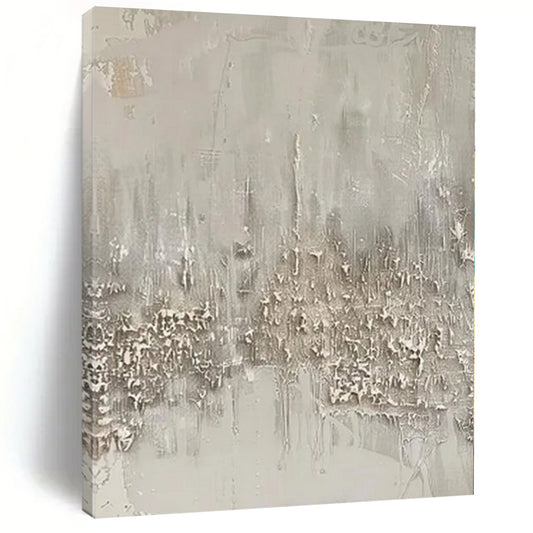 “Textured Gray Layers” Abstract Acrylic Art CT0270