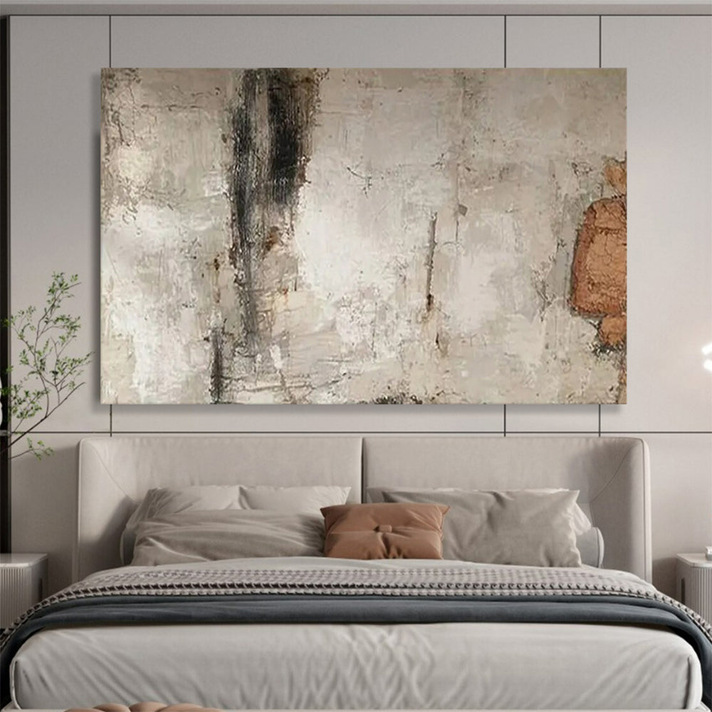 “Earthy Textured Gray” - Grays, browns; subtle, cracked - texture abstraction CT1625