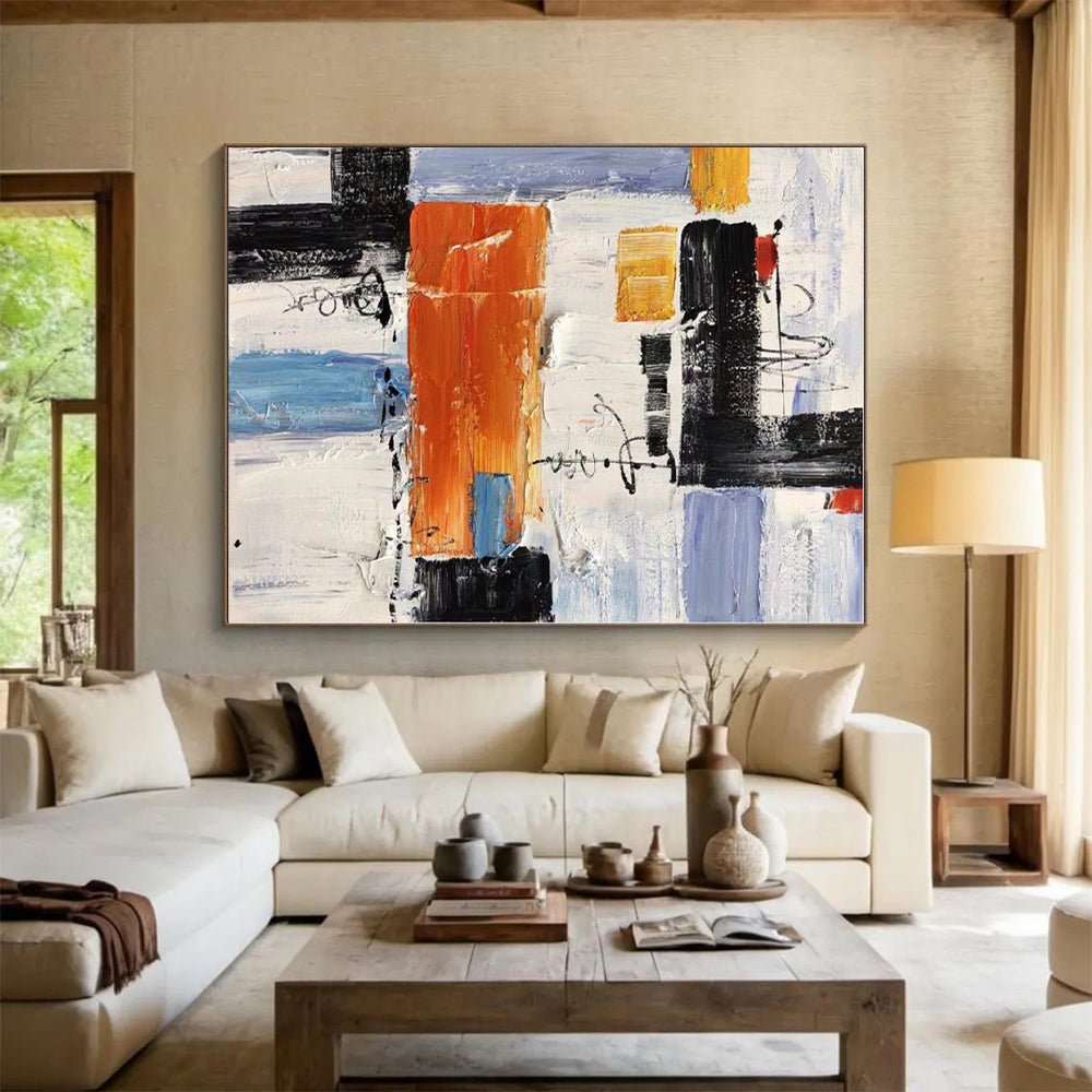 “Colorful Abstract Block Composition” - Abstract Expressionist Art CT0412