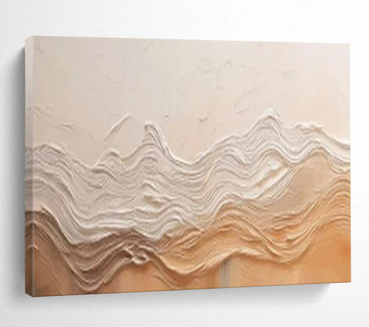 “Textured Wave Serenity” – Cream, beige with raised, wavy textures CT1695