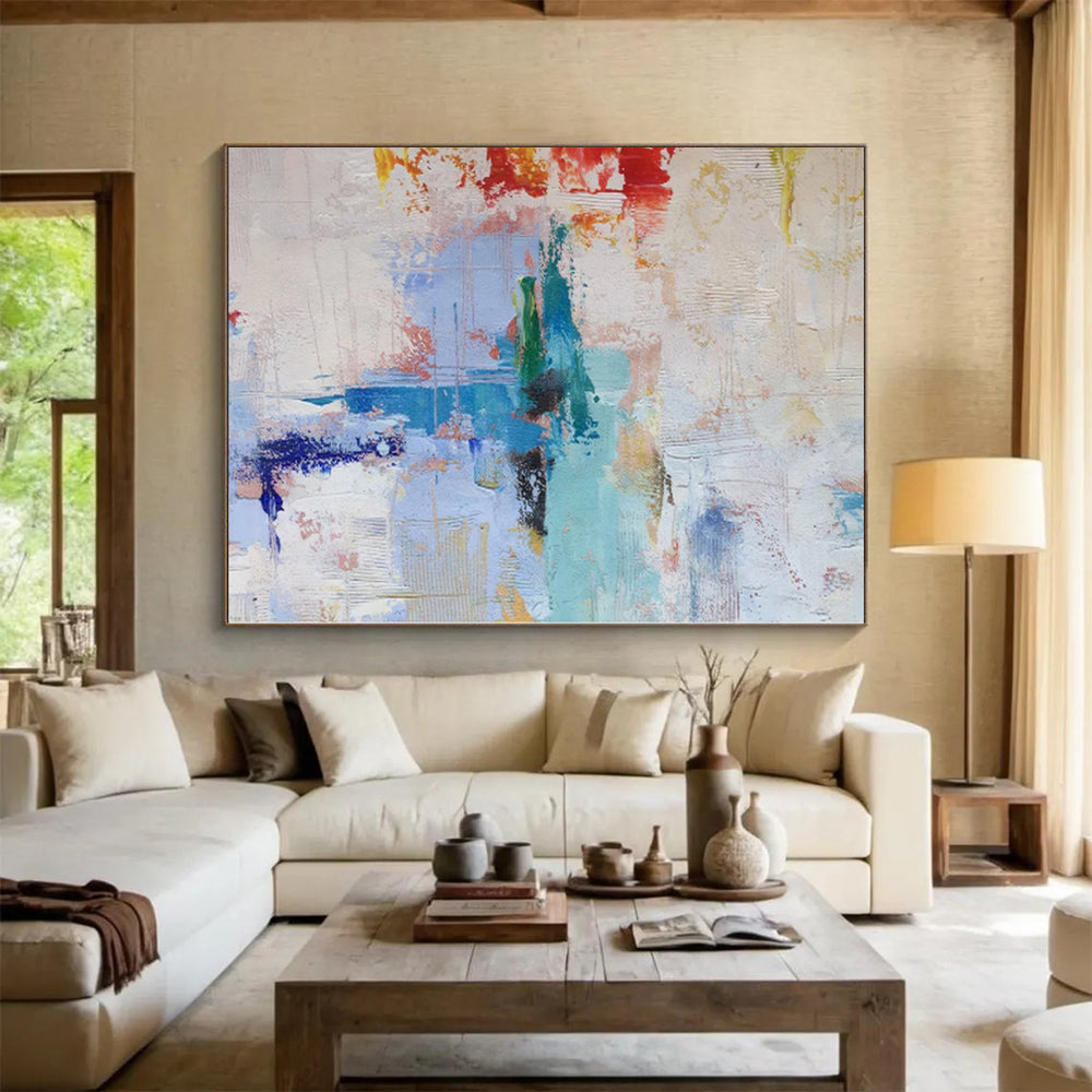 “Colorful Abstract Layers” Expressionistic Acrylic Art CT0226