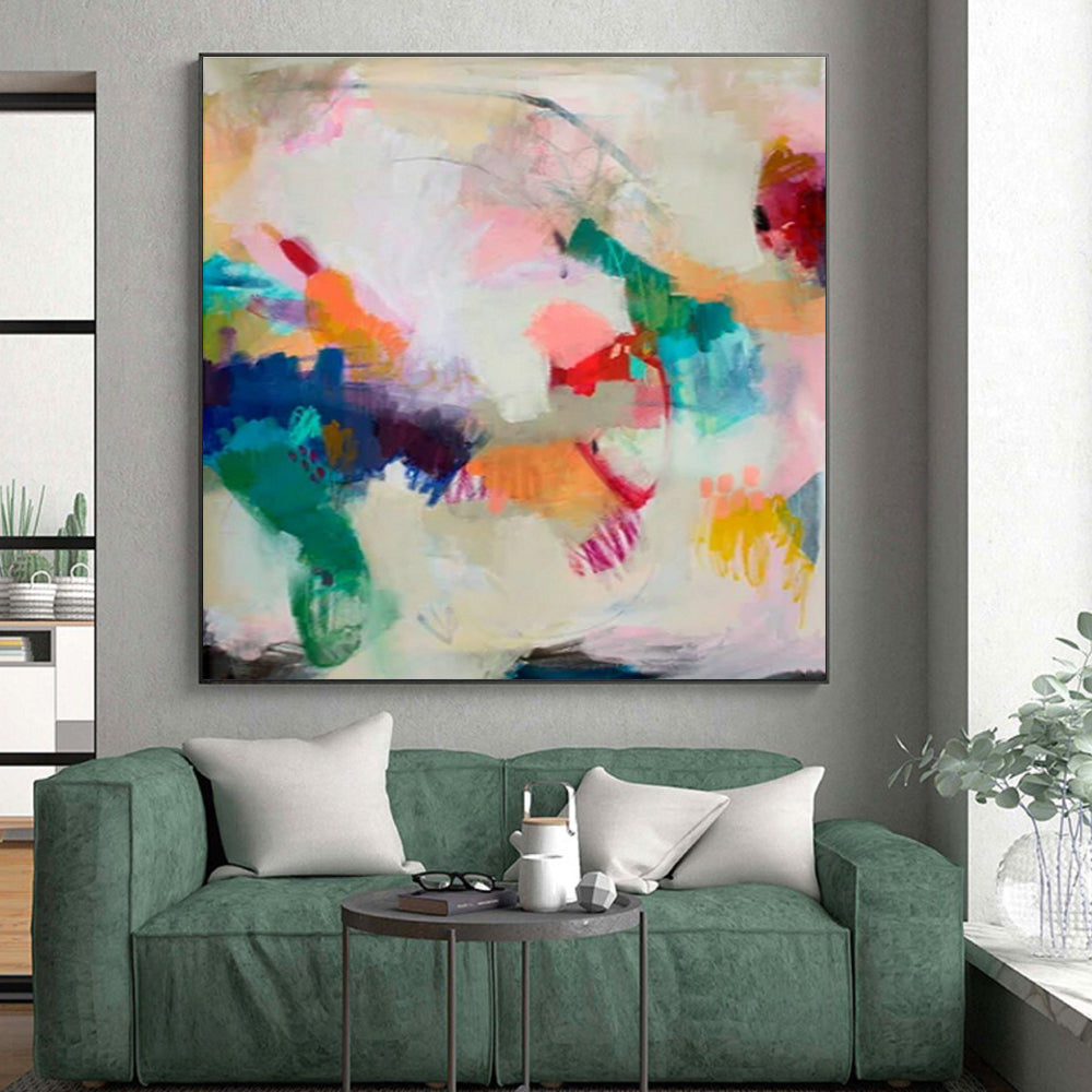 “Colorful Free - form Collage”，Abstract Expressionist Art CT0597