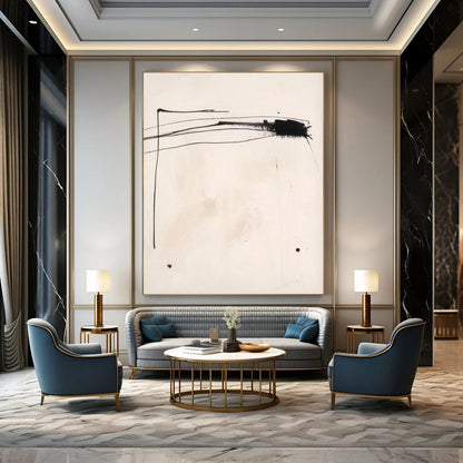 “Ink - Stroke Whisper” – Minimalist Abstract Art CT1030