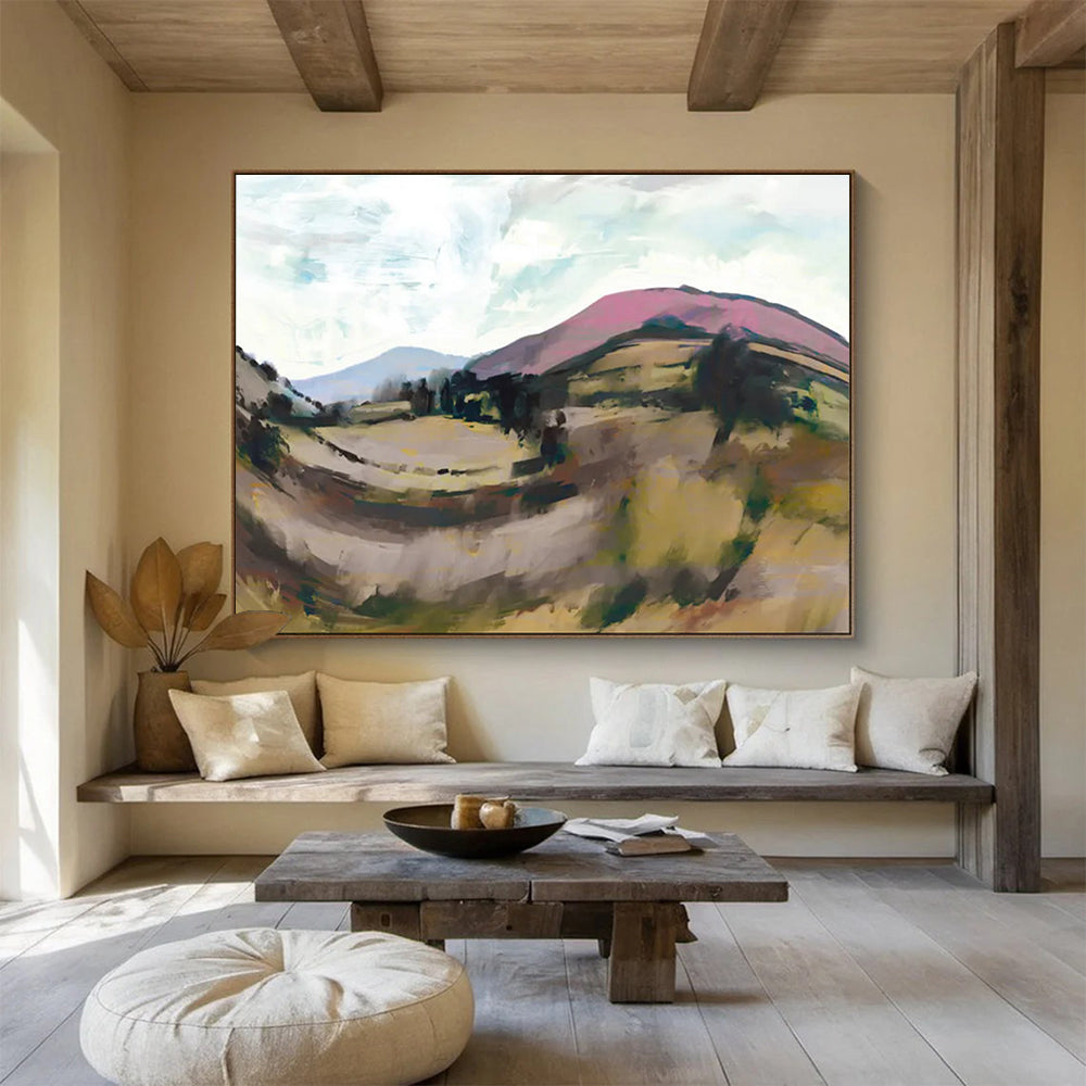 “Colorful Rolling Hills” Post - Impressionist Oil Painting On Canvas DLZ126