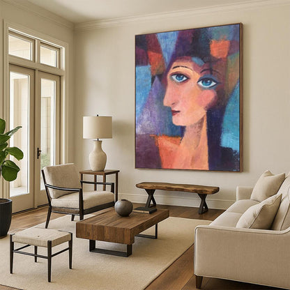 “Cubist - Style Portrait” - Cubist Figurative Painting CT1997