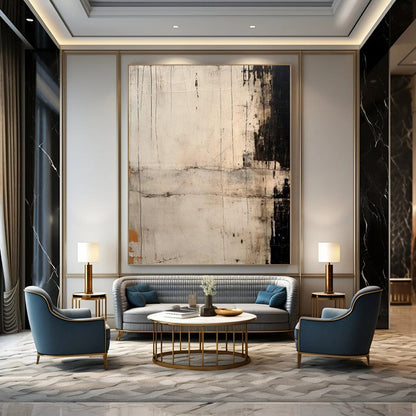 Textured Neutrals with Subtle Marks - Minimalist Abstract Art CT1209