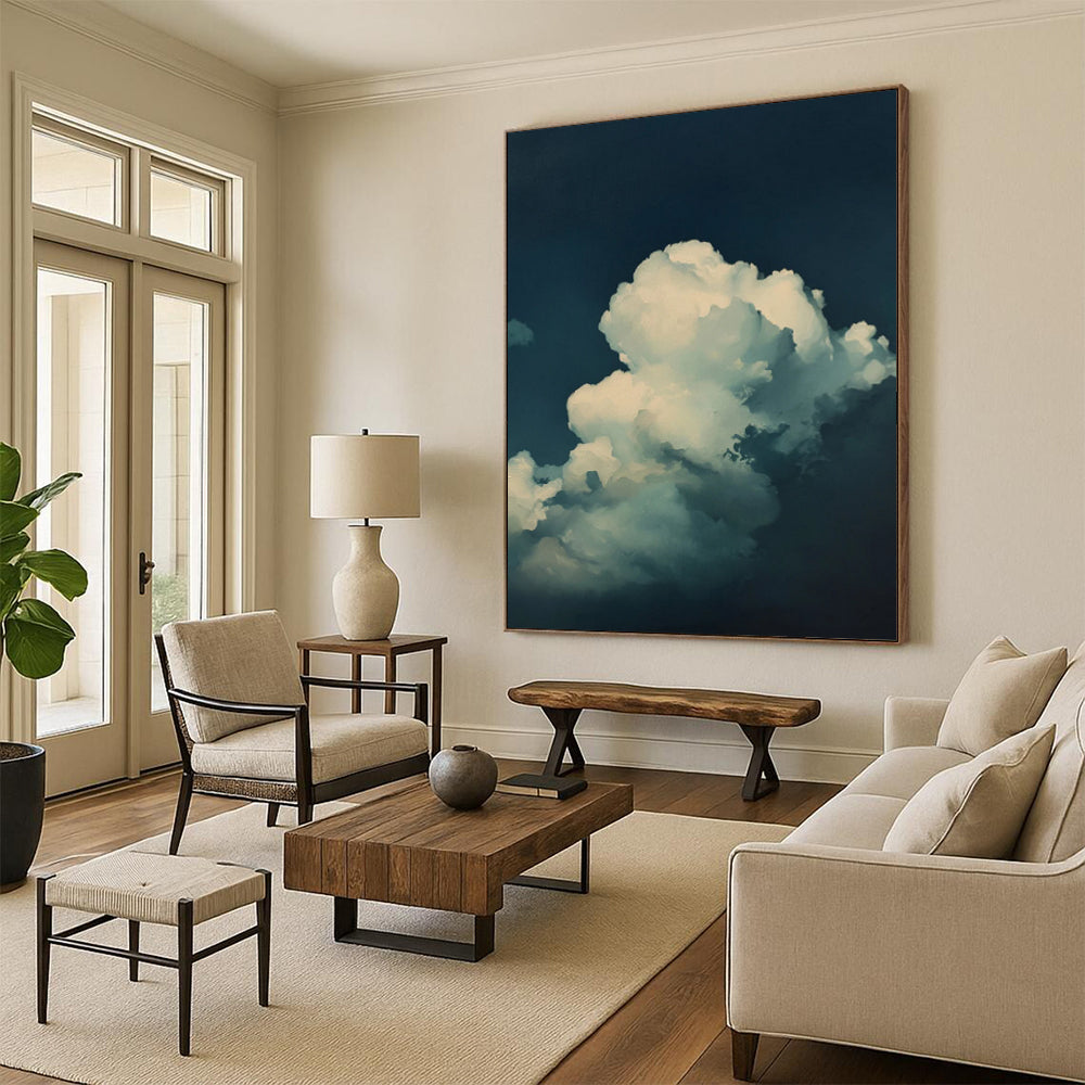 “Evening Sky Clouds” - Realist Impressionist Painting On Canvas DTP020