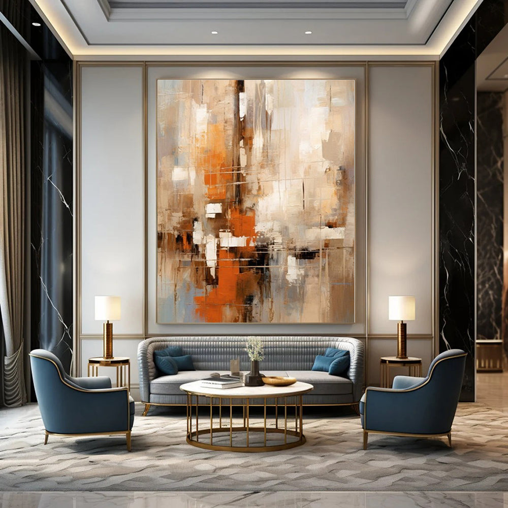 Neutral Urban Abstract - Abstract Cityscape Acrylic CT1258