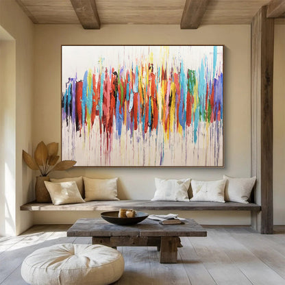 Colorful Dripping Abstract - Abstract Expressionist Painting On Canvas DLZ223