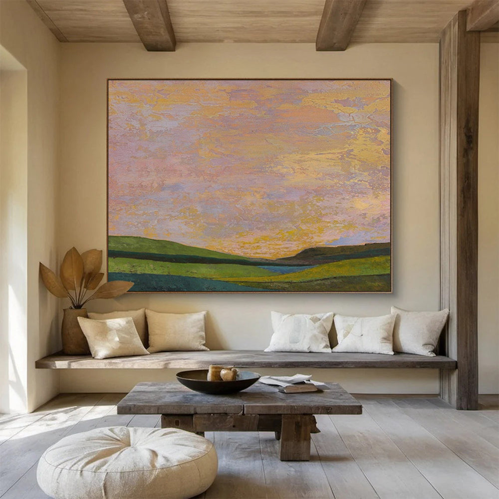 “Colorful Sky - Land” Post - Impressionist Oil Painting On Canvas DKH438