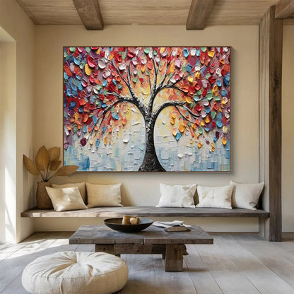 “Colorful Life Tree” 3D - textured Symbolic Painting On Canvas DLZ169