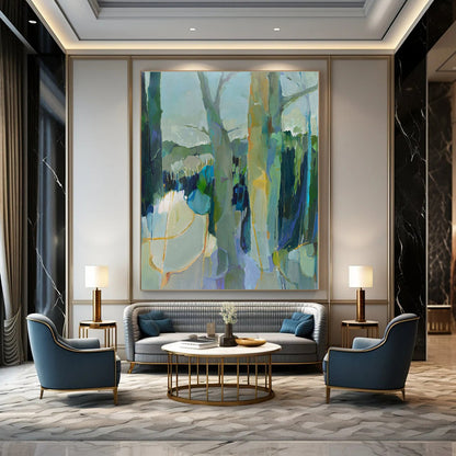 Colorful Forest Path - Abstract Landscape Acrylic On Canvas CT1307