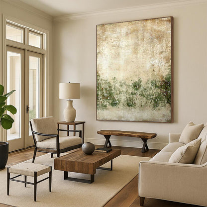 Vintage Textured Abstract Revisited - Abstract Painting On Canvas DKH1483