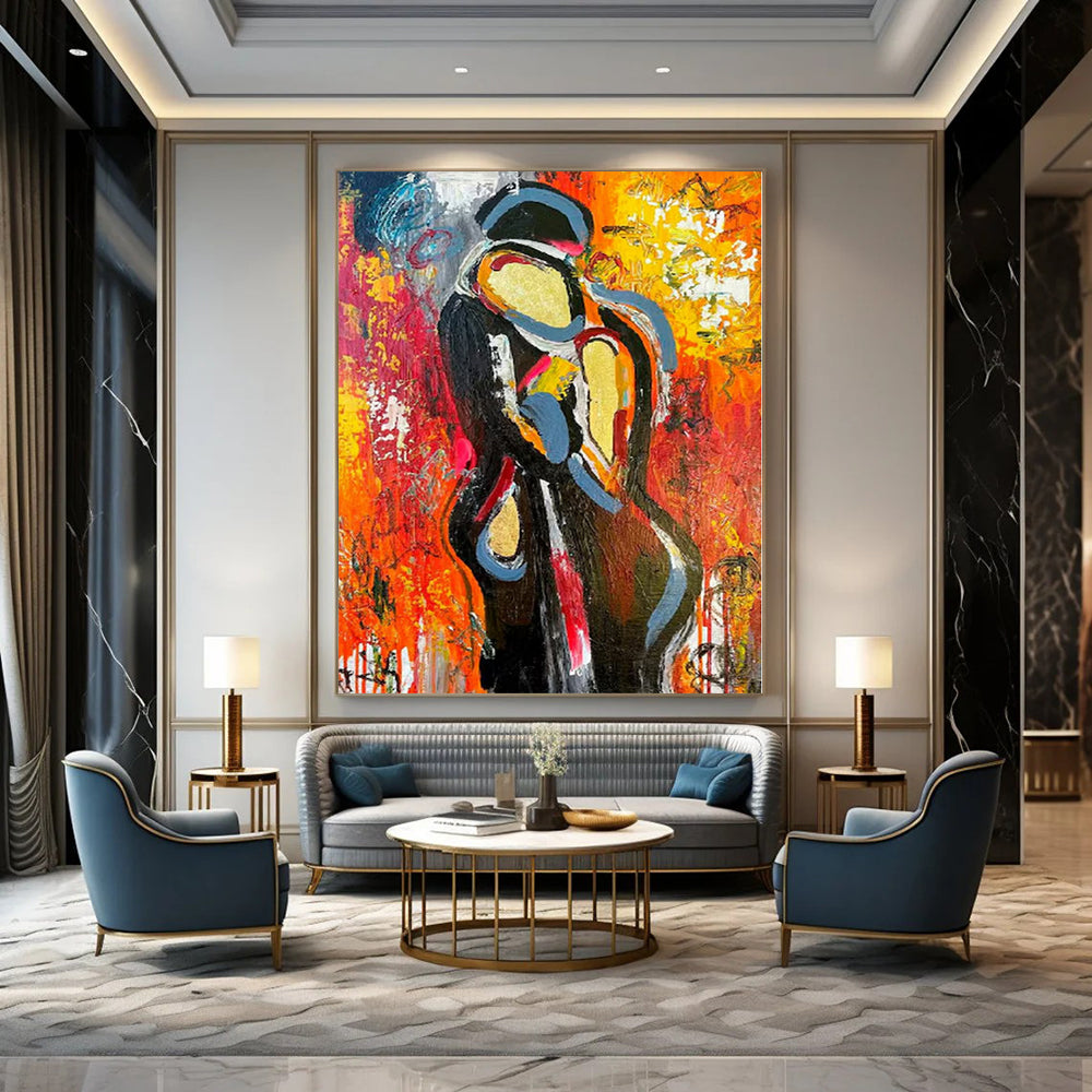 “Colorful Abstract Figure” – Abstract Figurative Painting CT1196