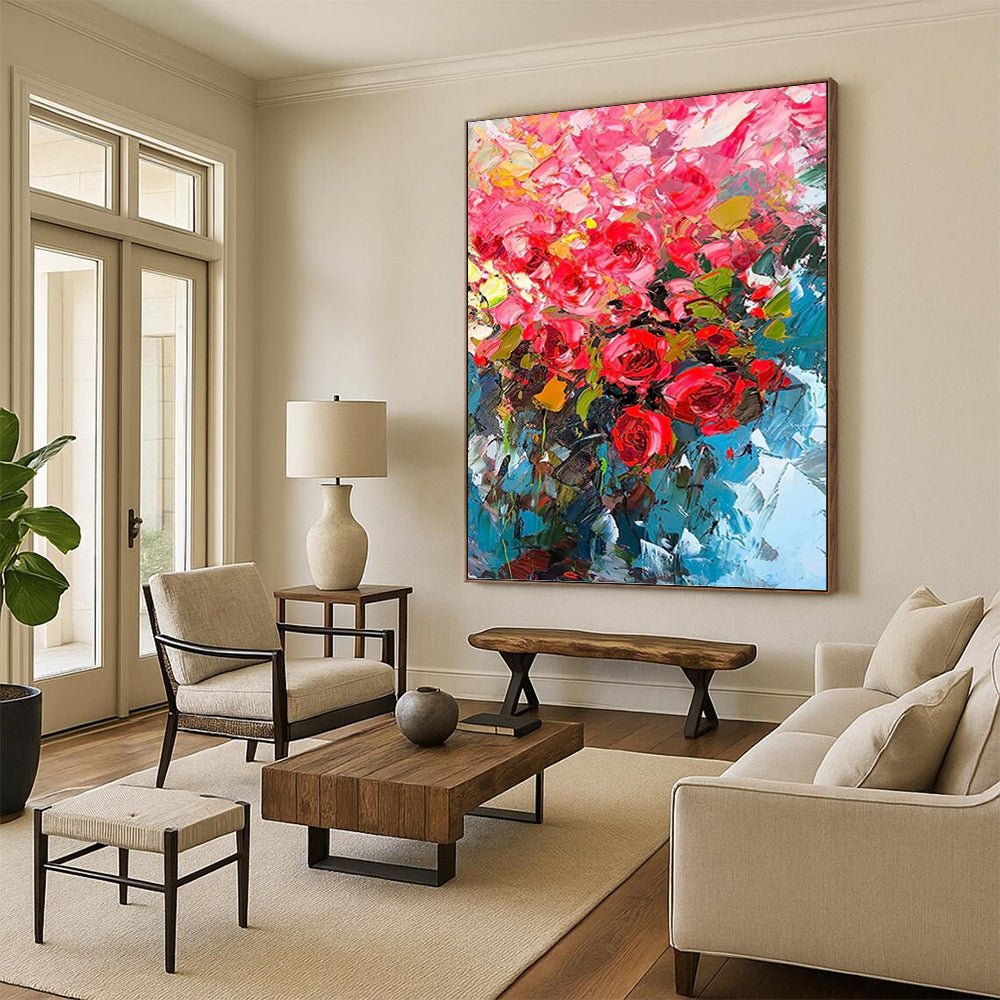 Colorful Abstract Flower Bouquet - Floral Painting On Canvas DKH1432