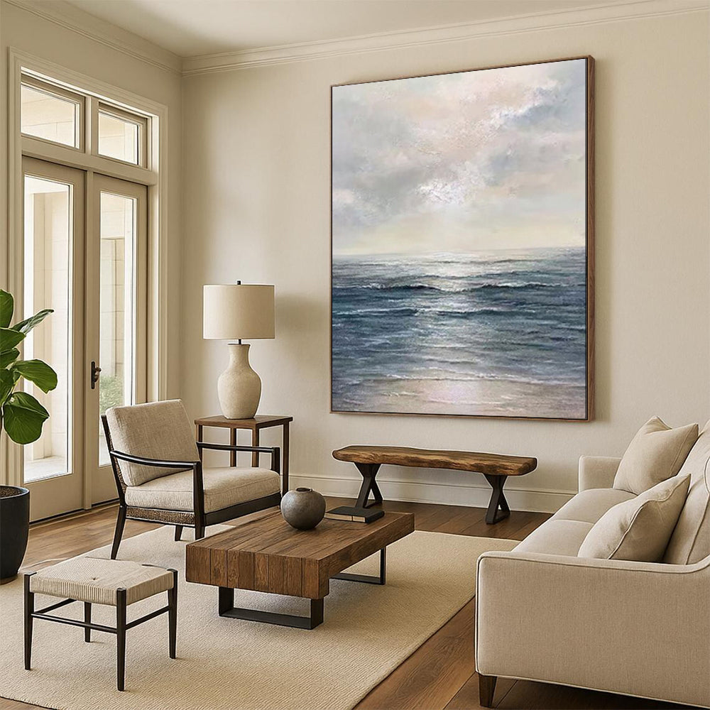 “Serene Sea at Dawn” – Realistic Seascape Oil CT2101