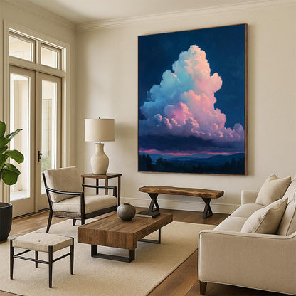 “Pastel Clouds at Dusk” - Impressionist Landscape Painting On Canvas DTP009