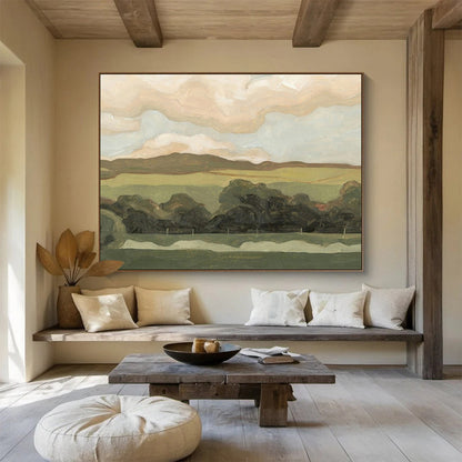 “Subtle Landscape” Abstract Tonalist Painting On Canvas DKH425