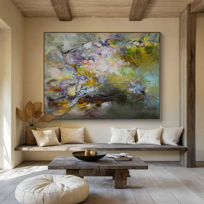 Dreamy Color Fusion Abstract Painting On Canvas DKH658