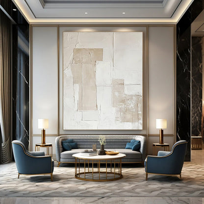 Neutral Geometric Textures - Minimalist Abstract Plaster & Paint CT1293
