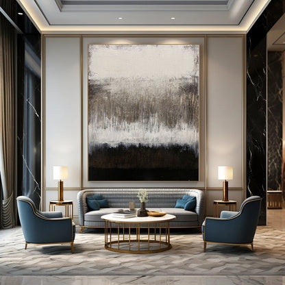 “Neutral Toned Abstract Drips” – Abstract Expressionist Painting CT1137