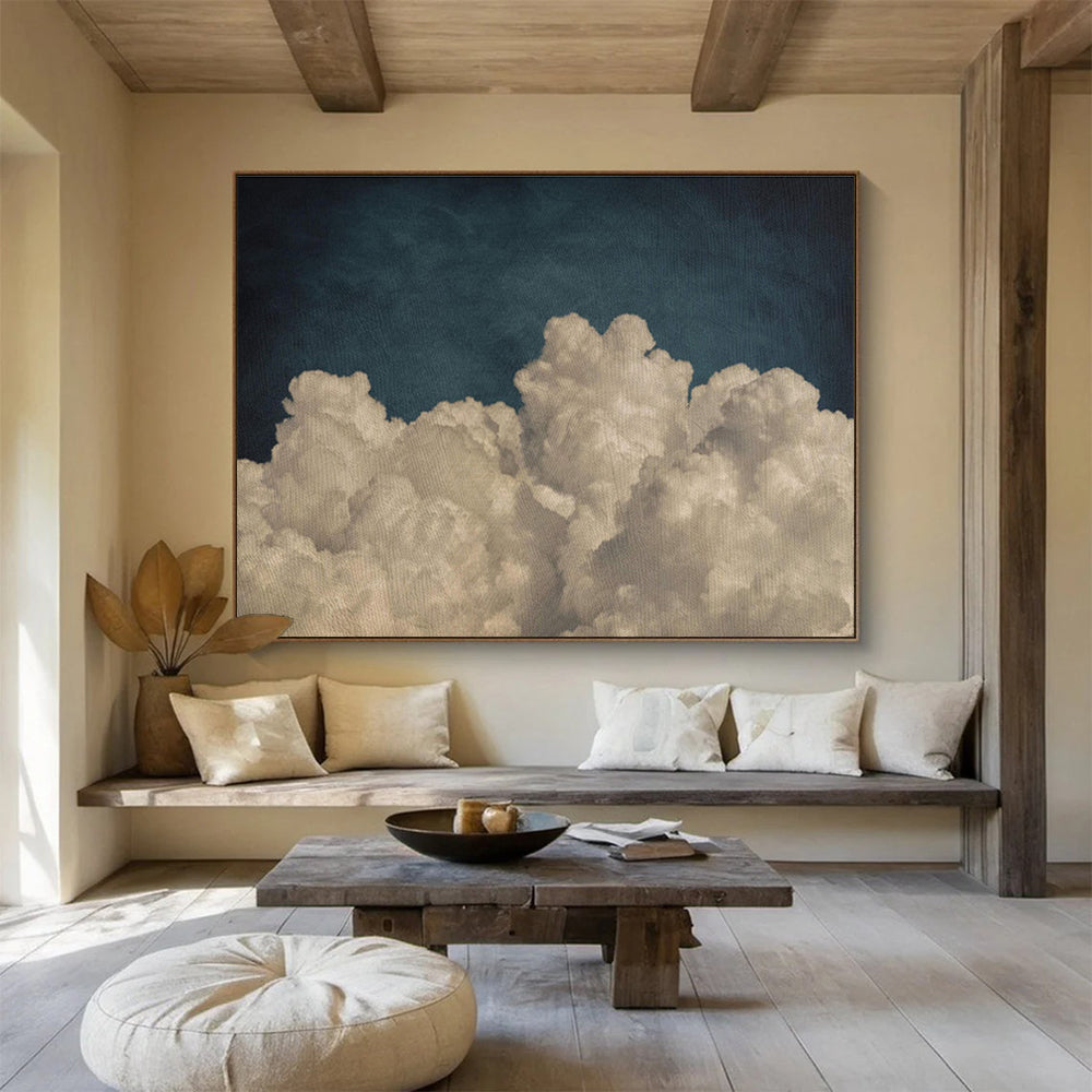 Soft Clouds and Dark Sky “Dreamy Celestial Clouds” Painting On Canvas DKH124