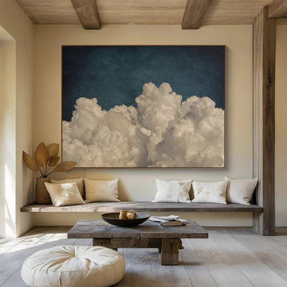 Soft Clouds and Dark Sky “Dreamy Celestial Clouds” Painting On Canvas DKH124