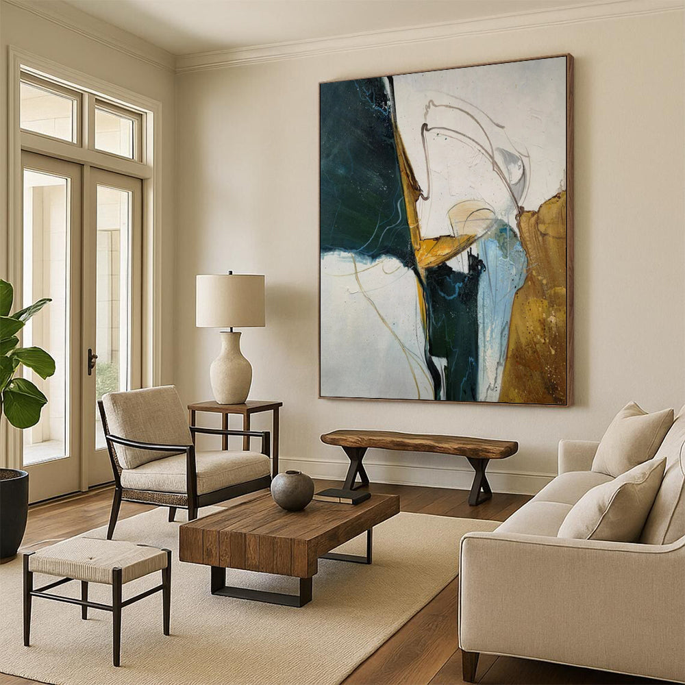 “Dynamic Color Fusion Abstract” - Abstract Painting On Canvas CT2338