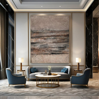 “Brown - Black Layered Textures” – Abstract Layered Art CT0968