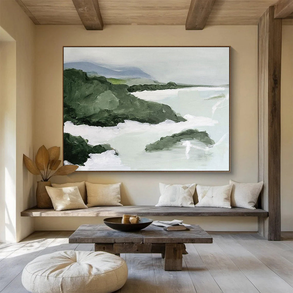 Coastal Cliffscape - Impressionistic Landscape Painting On Canvas DKH603
