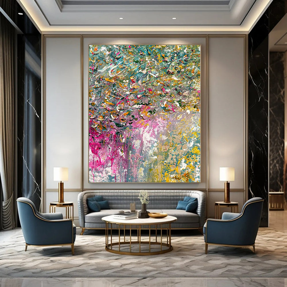 Color - Drenched Landscape - Abstract Impasto Art CT1228