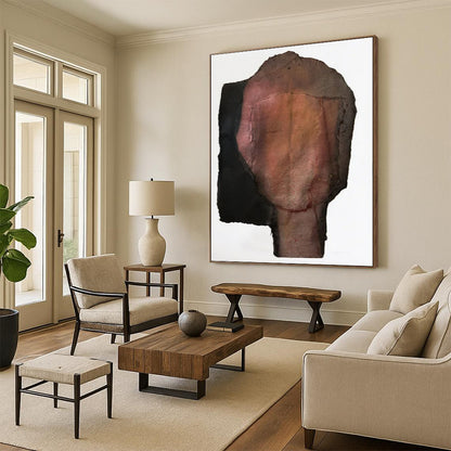 “Collage Portrait 5” - Mixed - media Abstract Portrait Painting On Canvas CT2227