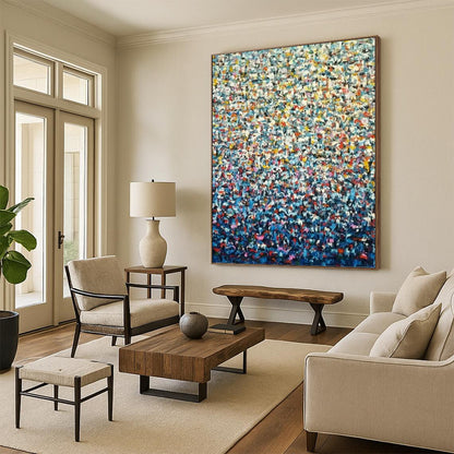 Impressionistic Color Explosion - Abstract Painting On Canvas DKH1344