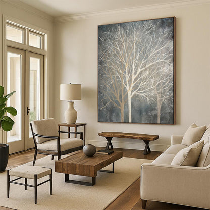 “Winter Bare Trees” - Minimalist Nature Acrylic on Canvas CT1887