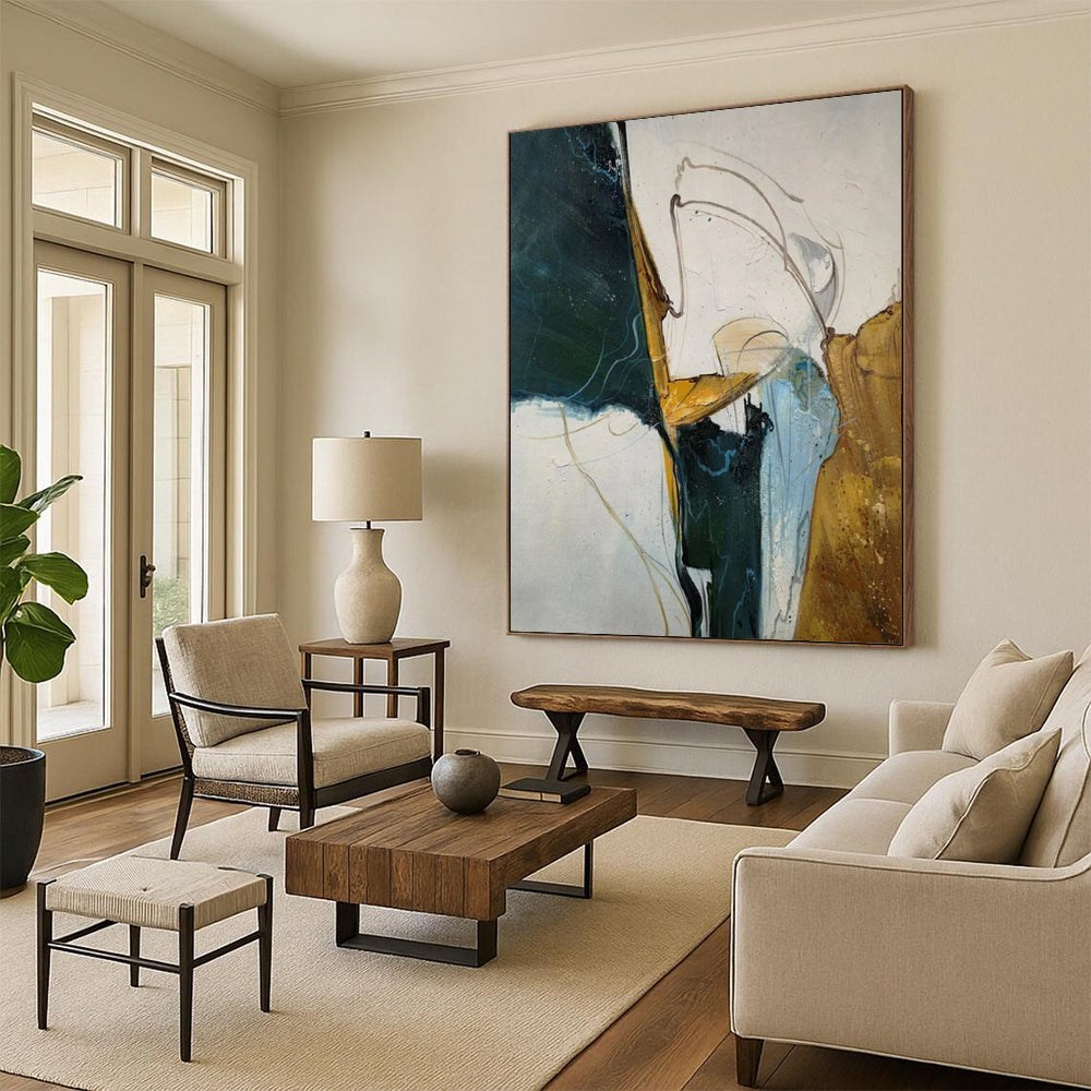 “Colorful, Dynamic Abstract Forms” - Abstract Painting On Canvas CT2336