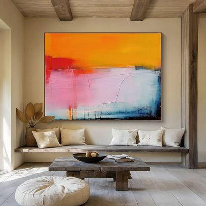 “Bold Color Horizons” Abstract Oil Painting On Canvas DKH499