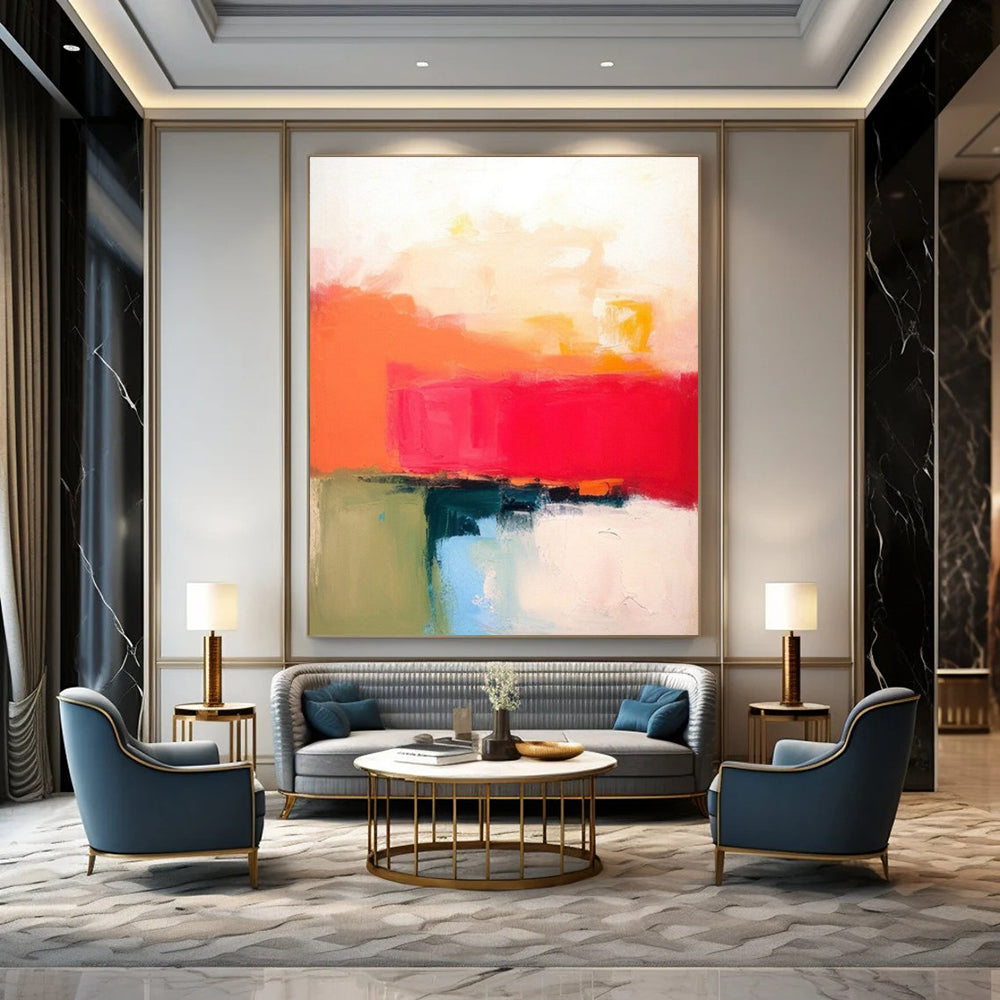“Color - Blocked Horizon” – Minimalist Abstract Art CT1029