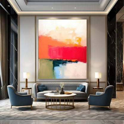 “Color - Blocked Horizon” – Minimalist Abstract Art CT1029