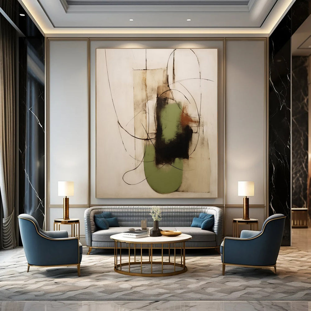 Ink & Acrylic On Canvas CT1294