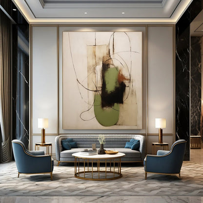 Ink & Acrylic On Canvas CT1294