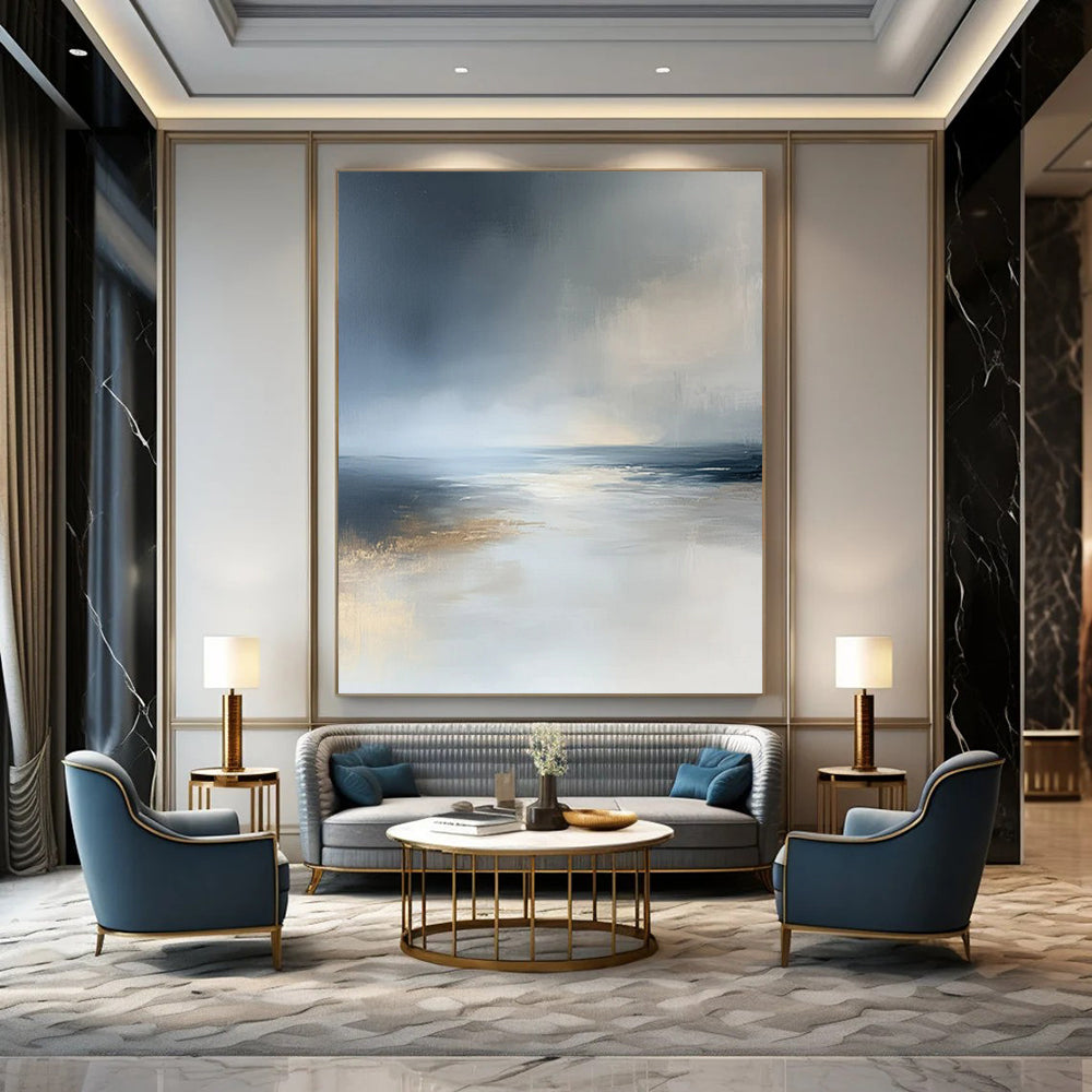 “Misty Sea Abstract” ，Abstract Landscape Oil Painting CT0939