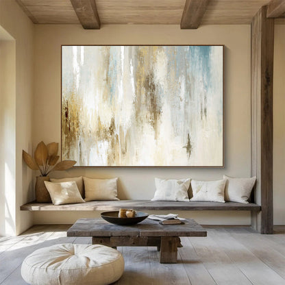 “Neutral - Toned Abstract Flow” Abstract Acrylic Painting On Canvas DKH522