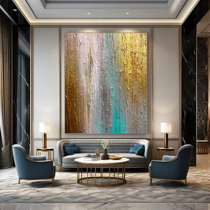 Textured Color Gradient - Mixed Media Abstract Art CT1221