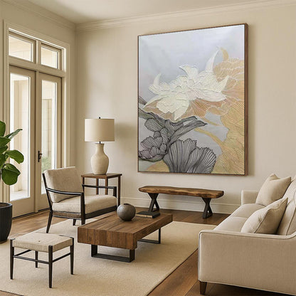 Line - Drawn Flowers Decorative Abstract Art CT1958